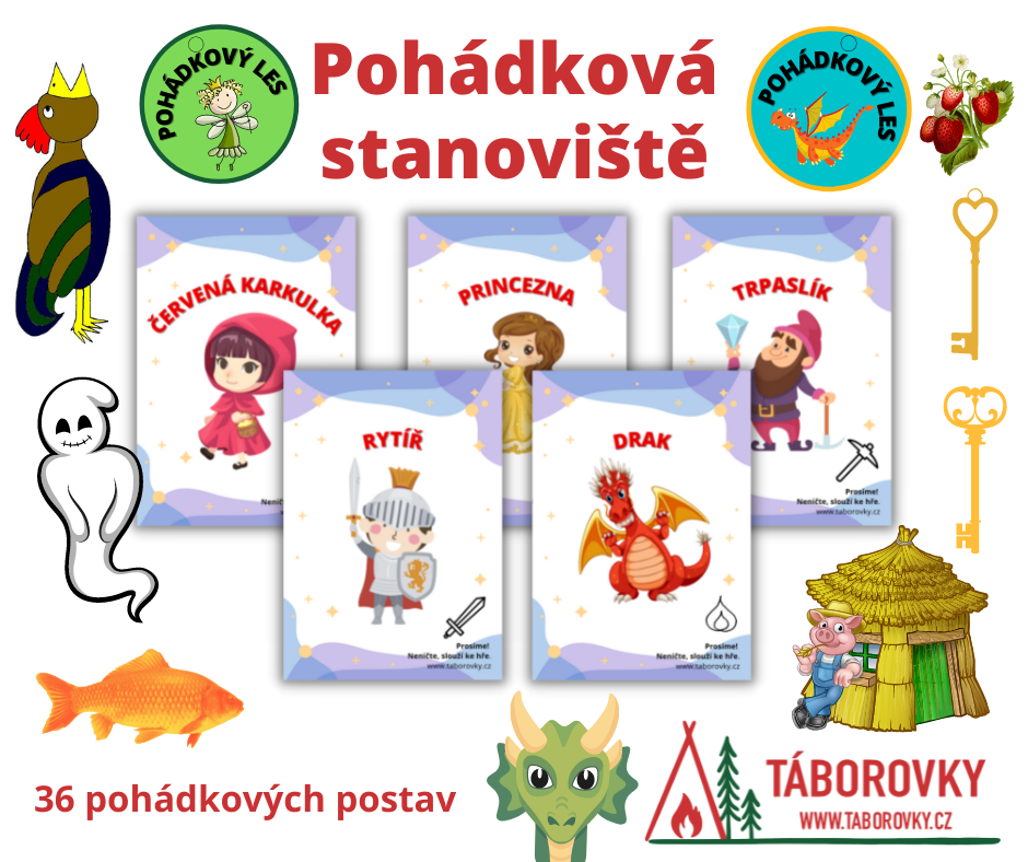 pohádková stanoviště na pohádkový les lze využít i na karneval